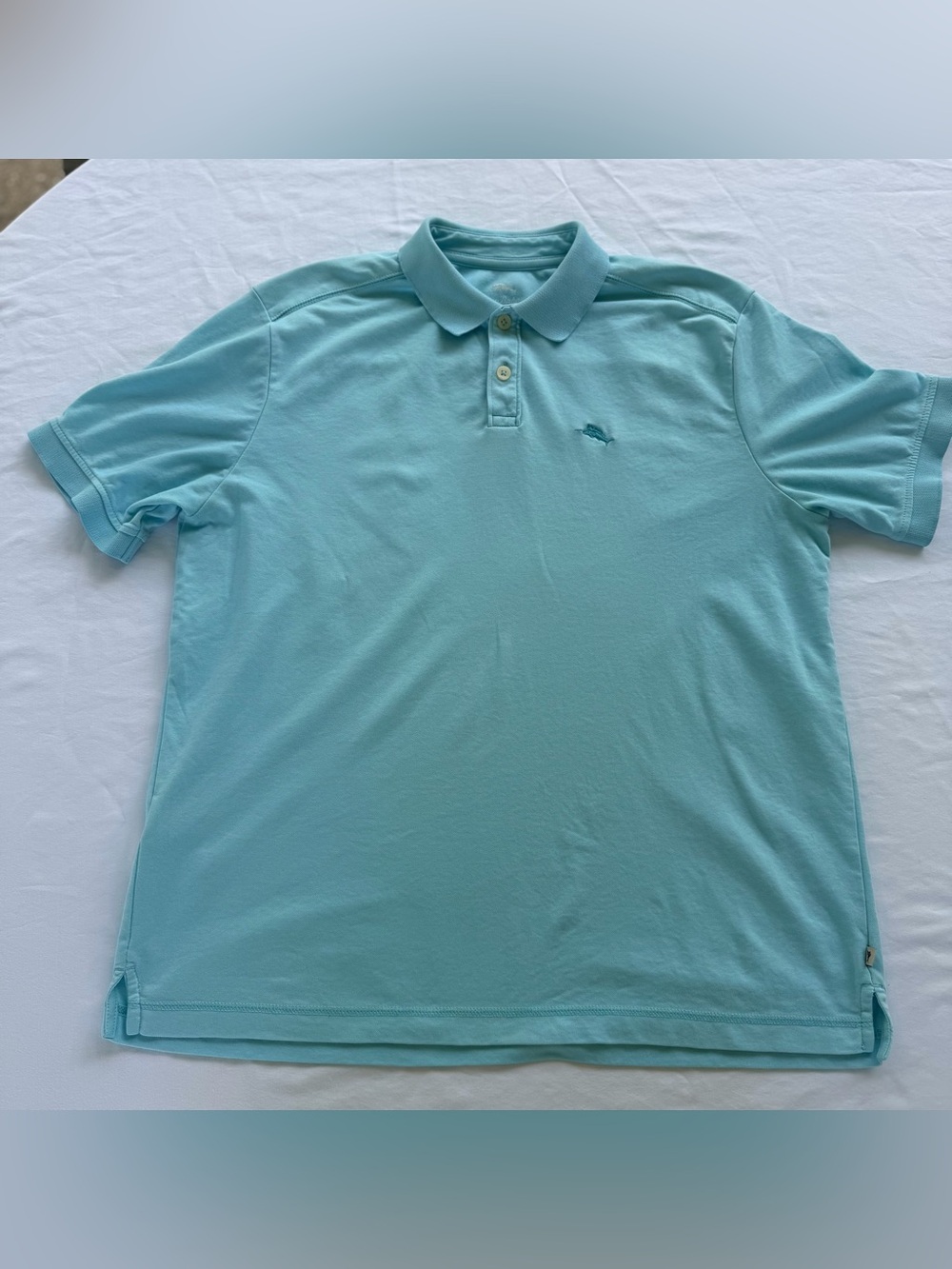 Tommy Bahama Performance Polo Shirt Mens Med Blue Short Sleeve Stretch Preppy